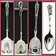 Silver spoons. Spoon as a gift. Silver souvenir, Spoons, Turin,  Фото №1