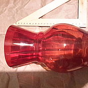 Винтаж handmade. Livemaster - original item Vase CZECHOSLOVAKIA glass 1950s vintage: 21,5 cm.. Handmade.