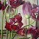 Тюльпаны Круглая картина холст масло. Картины. Татьяна Чепкасова ChepkasovaArt. Интернет-магазин Ярмарка Мастеров.  Фото №2