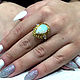 Fire Opal ring 13*9mm silver gold plated. Rings. Urbanstyle. My Livemaster. Фото №5