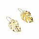 Large leaf earrings 'Leaves' gold-plated earrings without stones. Earrings. Irina Moro. Online shopping on My Livemaster.  Фото №2