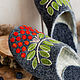 Felted women's felt slippers made of merino wool with cosmetics. Slippers. Obuffca. Online shopping on My Livemaster.  Фото №2