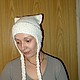 Шапка с ушками белая, Шапки, Голицыно,  Фото №1