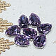 Rhinestones Premium Drop 18/13 mm Lilac, Rhinestones, Solikamsk,  Фото №1