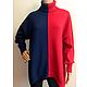 Sweater knitted oversize Bicolor, Sweaters, Moscow,  Фото №1