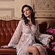 Длинный кружевной халат. F-3. Халаты. Apilat wedding dresses and lingerie. Ярмарка Мастеров.  Фото №5