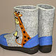 Children's boots 'will Grow big!'. Felt boots. MMwool (marinamol). My Livemaster. Фото №6