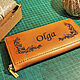 Handmade leather wallet with engraving, Purse, Rybinsk,  Фото №1