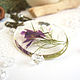 Order Transparent Pendant Purple Flower Delphinium Botany Eco Decoration. WonderLand. Livemaster. . Pendants Фото №3