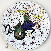 Картины и панно handmade. Livemaster - original item Zodiac sign Capricorn-plate on the wall-gift to Capricorns. Handmade.