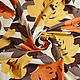 Ткань для штор с абстрактными цветами в коричнево-рыжей гамме. ХБ 100%. Шторы. Стильный дом   (Decor & Style). Ярмарка Мастеров.  Фото №4