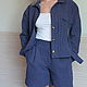  Женская куртка синего цвета из вареной крапивы с карманом. Куртки. Oxygen (Zinochka-buch). Интернет-магазин Ярмарка Мастеров.  Фото №2
