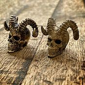 Сувениры и подарки handmade. Livemaster - original item Skull Bead with Diablo Horns. Handmade.