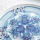 Plates decorative: Ice roses. Gzhel stained glass blue. Decorative plates. Vitreous Wood***Tatiana***. My Livemaster. Фото №4