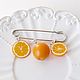 'Juicy oranges ' pin brooch. Brooches. Country Cottage. Online shopping on My Livemaster.  Фото №2
