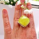 Кольцо " Limoncello" (Пренит,серебро). Кольца. Светлана Филипоповская SunSvet Jewel. Интернет-магазин Ярмарка Мастеров.  Фото №2