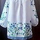Women's embroidered blouse 'Cornflowers' ZHR3-232, Blouses, Temryuk,  Фото №1