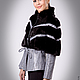 Chaqueta de piel de Visón con la Piel de la Diagonal. Fur Coats. Muar Furs. Интернет-магазин Ярмарка Мастеров.  Фото №2