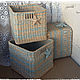 Storage basket wicker beige-blue ' Tenderness'. Basket. lmillame. Online shopping on My Livemaster.  Фото №2
