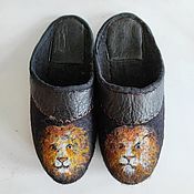 Обувь ручной работы handmade. Livemaster - original item Felted men`s slippers 