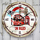 Часы и крючки Лондон в красном. Часы классические. Импресс (impress). Интернет-магазин Ярмарка Мастеров.  Фото №2