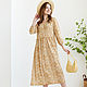 Kenya Cotton Midi Dress Loose, Beige Summer Dress. Dresses. mozaika-rus. Online shopping on My Livemaster.  Фото №2