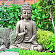 Скульптура Будда 42см бетонная для дома и сада состаренная, Фигуры садовые, Азов,  Фото №1