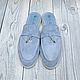 Order Clogs made of natural suede, in blue color!. SHOES&BAGS. Livemaster. . Crogs Фото №3