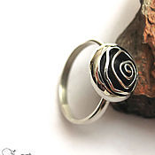 Ring in sterling silver Autumn trend handmade