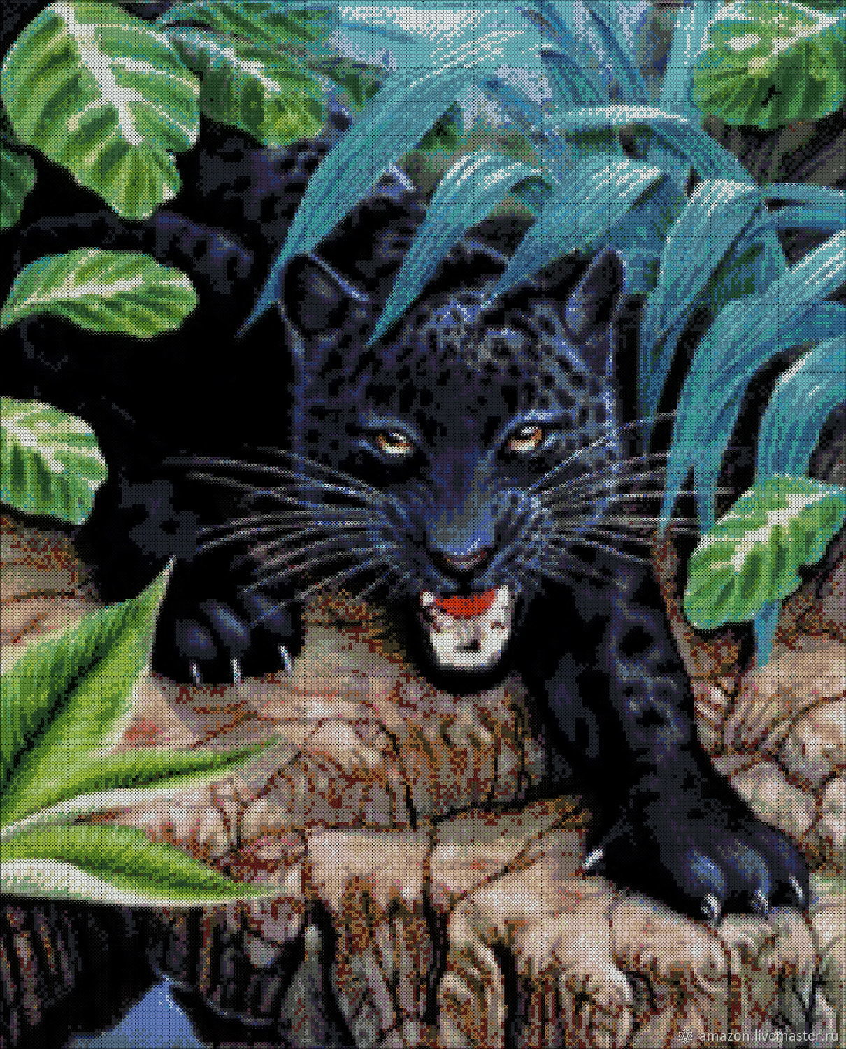 Вышивка пантера Душа джунглей