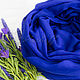 A bright blue stole made of Italian cambric. Wraps. Platkoffcom. My Livemaster. Фото №5