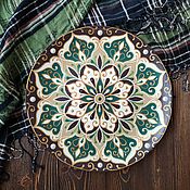 Декоративная деревянная тарелка "Гранат"