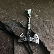 Украшения handmade. Livemaster - original item Viking axe with Scandinavian symbols. Handmade.