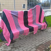 Для дома и интерьера handmade. Livemaster - original item Knitted striped bedspread. Handmade.