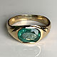Men's Gold Ring with Emerald (2,12ct) Handmade Ring. Rings. Bauroom - vedic jewelry & gemstones (bauroom). Online shopping on My Livemaster.  Фото №2