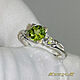 Ring 'Chrysolite - Beauty' 925 silver, chrysolites. VIDEO. Rings. MaksimJewelryStudio. My Livemaster. Фото №4