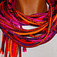 Order Flame scarf necklace. decades. Livemaster. . Necklace Фото №3
