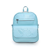 Сумки и аксессуары handmade. Livemaster - original item Backpacks: Leather Blue Women`s Backpack Riana Mod. R29p-771. Handmade.