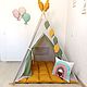 Вигвам из льна. Вигвам. Маргарита tipi_workshop. Интернет-магазин Ярмарка Мастеров.  Фото №2