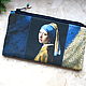 Cosmetic Bag, phone bag, bridesmaid clutch, Vermeer bag. Beauticians. Jewelry | Bags & Accessories (tilza). Online shopping on My Livemaster.  Фото №2