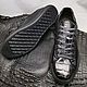 Sneakers classic crocodile leather, in black. Training shoes. SHOES&BAGS. Online shopping on My Livemaster.  Фото №2