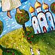 Картина 20/30 см "Яблочный Спас". Картины. Наталья Леонтьева. Интернет-магазин Ярмарка Мастеров.  Фото №2