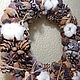 Wreath in eco-style with cotton. Wreaths. nikazvereva. Online shopping on My Livemaster.  Фото №2