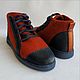 Felted sneakers with leather trim, Training shoes, Tomsk,  Фото №1