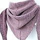 Бактус (вязаная косынка) Old rose, кашемир с люрексом. Бактус. ramremik-knitting-cashmere. Интернет-магазин Ярмарка Мастеров.  Фото №2