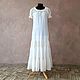 Bottom linen dress with short sleeve. Dresses. pugovkino delo (Pugovkino-delo). My Livemaster. Фото №5