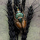 Заказать  " Scarabaeidae ". Valeria Belova (Дом Лунной Росы). Ярмарка Мастеров. . Брошь-булавка Фото №3
