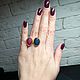 Quartz black and Quartz pink ring, Black and pink ring. Rings. Irina Moro. Online shopping on My Livemaster.  Фото №2