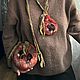  Сумочка *Гранат*. Ручная работа. Сумка через плечо. Olivia_knit. Интернет-магазин Ярмарка Мастеров.  Фото №2