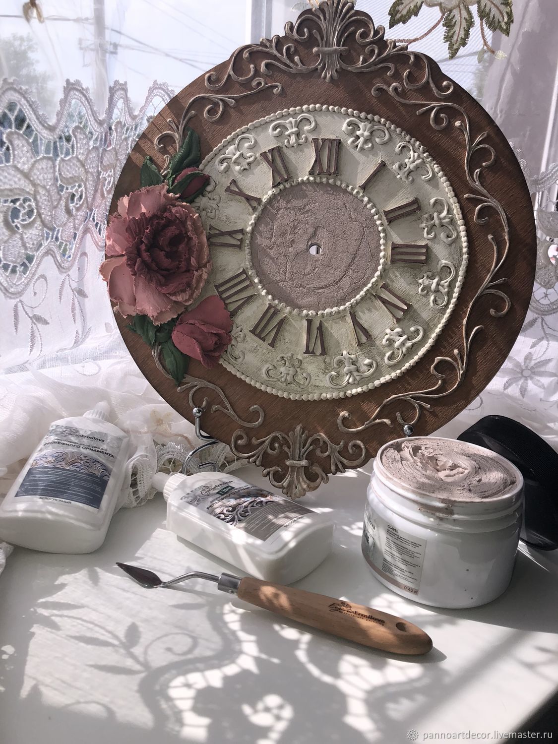 Скульптурная живопись. Часы “Роза” в интернет-магазине на Ярмарке ...